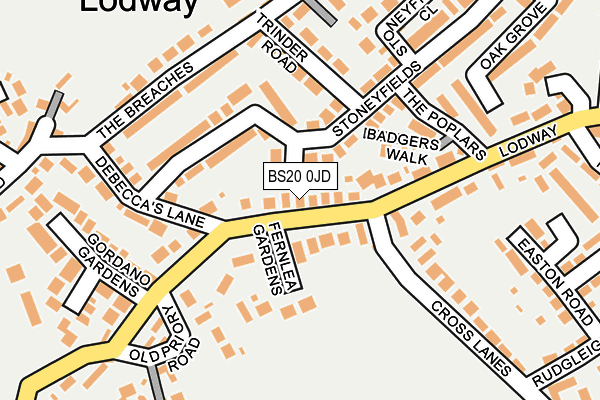 BS20 0JD map - OS OpenMap – Local (Ordnance Survey)