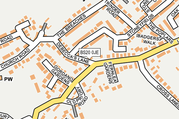 BS20 0JE map - OS OpenMap – Local (Ordnance Survey)