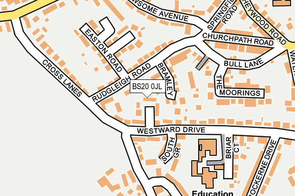 BS20 0JL map - OS OpenMap – Local (Ordnance Survey)