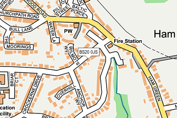 BS20 0JS map - OS OpenMap – Local (Ordnance Survey)