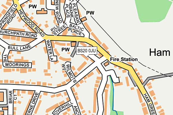 BS20 0JU map - OS OpenMap – Local (Ordnance Survey)