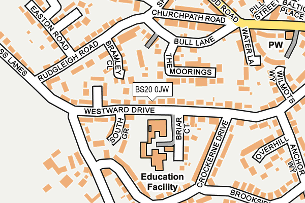 BS20 0JW map - OS OpenMap – Local (Ordnance Survey)