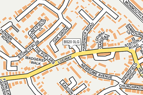 BS20 0LG map - OS OpenMap – Local (Ordnance Survey)