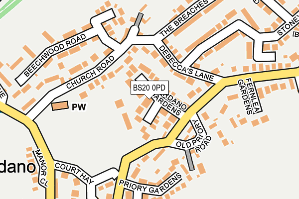 BS20 0PD map - OS OpenMap – Local (Ordnance Survey)