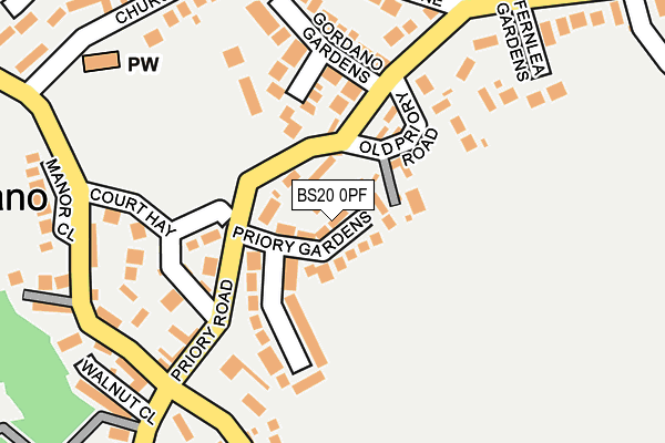 BS20 0PF map - OS OpenMap – Local (Ordnance Survey)