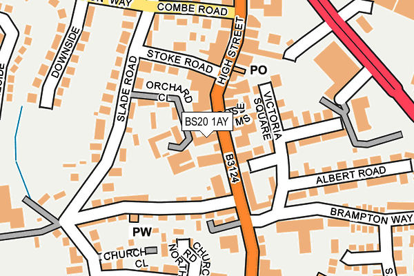 BS20 1AY map - OS OpenMap – Local (Ordnance Survey)