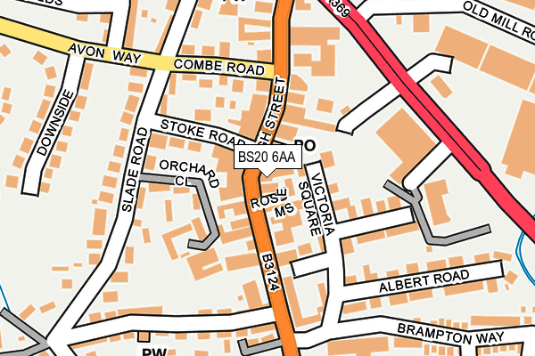 BS20 6AA map - OS OpenMap – Local (Ordnance Survey)