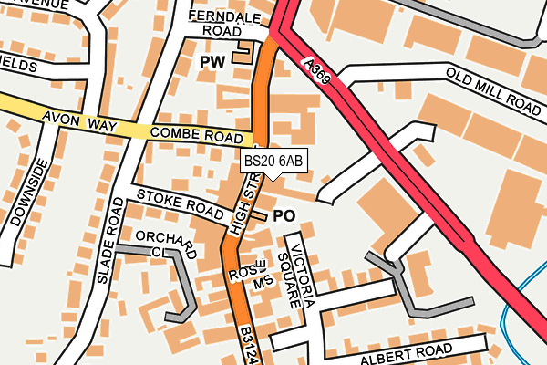 BS20 6AB map - OS OpenMap – Local (Ordnance Survey)