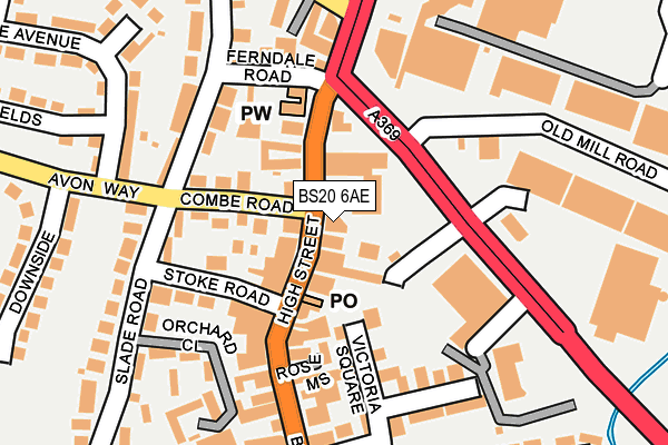 BS20 6AE map - OS OpenMap – Local (Ordnance Survey)