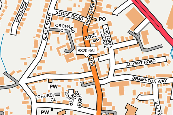 BS20 6AJ map - OS OpenMap – Local (Ordnance Survey)