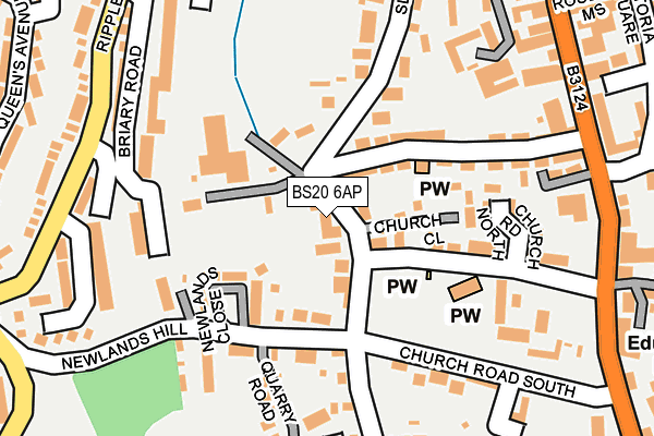 BS20 6AP map - OS OpenMap – Local (Ordnance Survey)