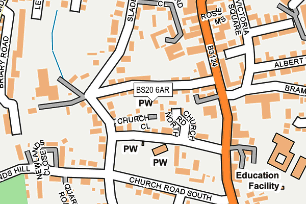BS20 6AR map - OS OpenMap – Local (Ordnance Survey)