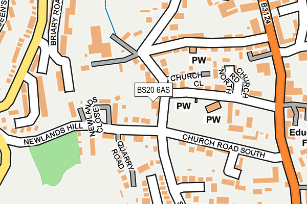 BS20 6AS map - OS OpenMap – Local (Ordnance Survey)