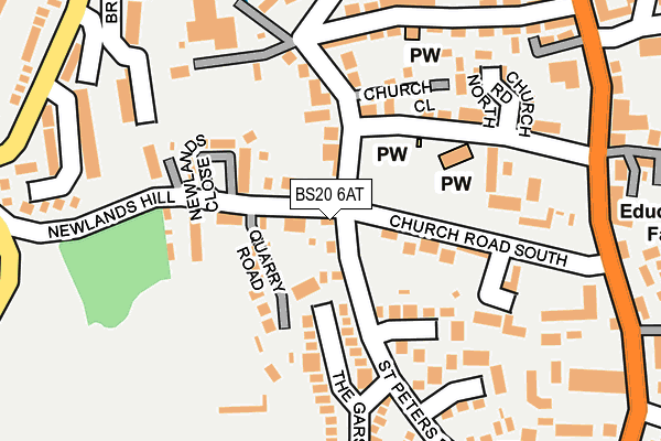 BS20 6AT map - OS OpenMap – Local (Ordnance Survey)