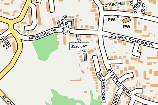 BS20 6AY map - OS OpenMap – Local (Ordnance Survey)