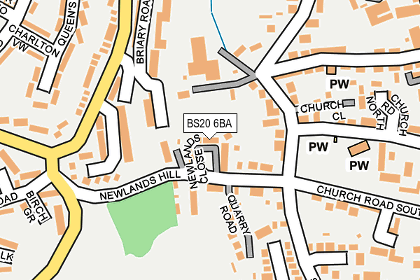 BS20 6BA map - OS OpenMap – Local (Ordnance Survey)