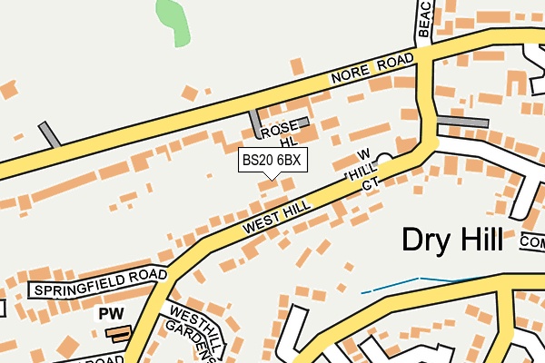 BS20 6BX map - OS OpenMap – Local (Ordnance Survey)