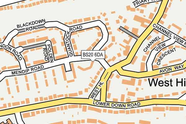 BS20 6DA map - OS OpenMap – Local (Ordnance Survey)