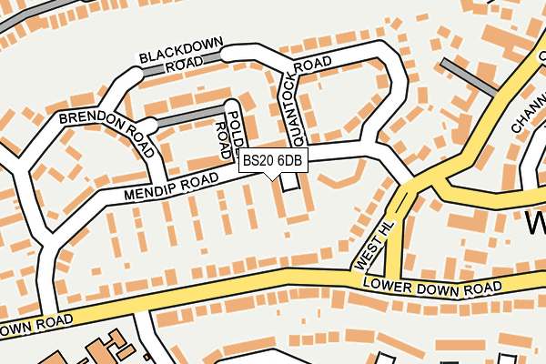 BS20 6DB map - OS OpenMap – Local (Ordnance Survey)