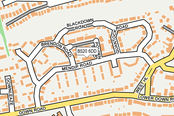 BS20 6DD map - OS OpenMap – Local (Ordnance Survey)