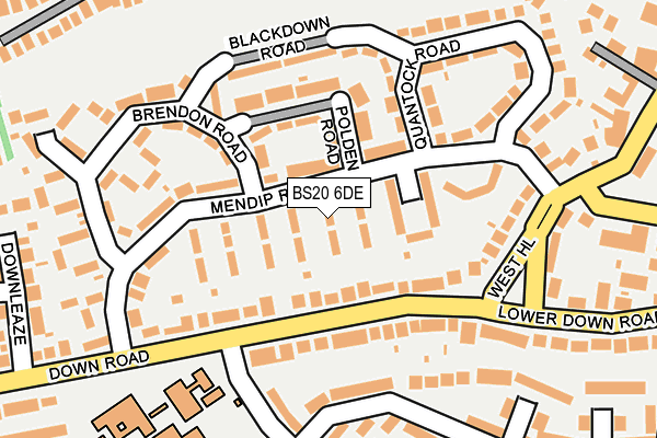 BS20 6DE map - OS OpenMap – Local (Ordnance Survey)