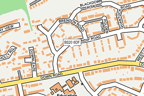 BS20 6DF map - OS OpenMap – Local (Ordnance Survey)