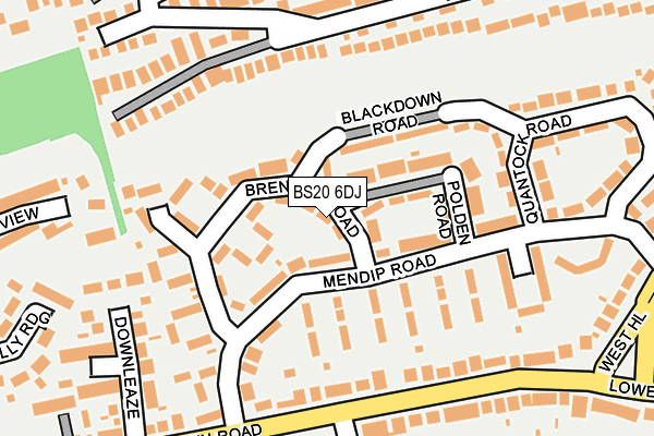 BS20 6DJ map - OS OpenMap – Local (Ordnance Survey)