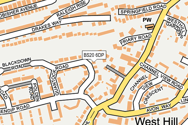 BS20 6DP map - OS OpenMap – Local (Ordnance Survey)