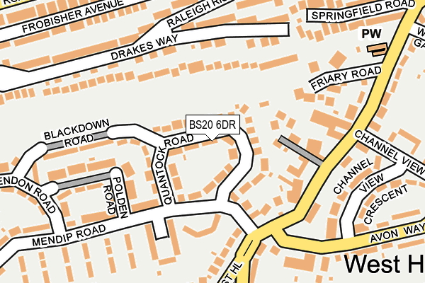 BS20 6DR map - OS OpenMap – Local (Ordnance Survey)
