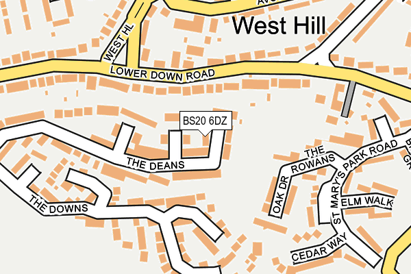 BS20 6DZ map - OS OpenMap – Local (Ordnance Survey)