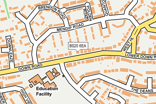 BS20 6EA map - OS OpenMap – Local (Ordnance Survey)