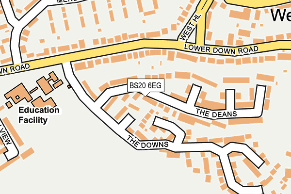 BS20 6EG map - OS OpenMap – Local (Ordnance Survey)