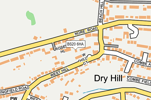 BS20 6HA map - OS OpenMap – Local (Ordnance Survey)