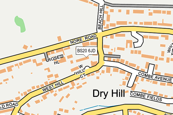 BS20 6JD map - OS OpenMap – Local (Ordnance Survey)