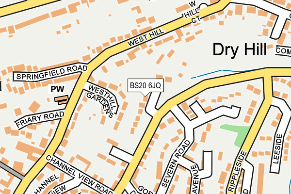 BS20 6JQ map - OS OpenMap – Local (Ordnance Survey)