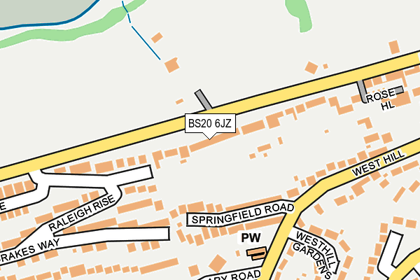 BS20 6JZ map - OS OpenMap – Local (Ordnance Survey)