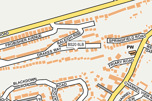 BS20 6LB map - OS OpenMap – Local (Ordnance Survey)