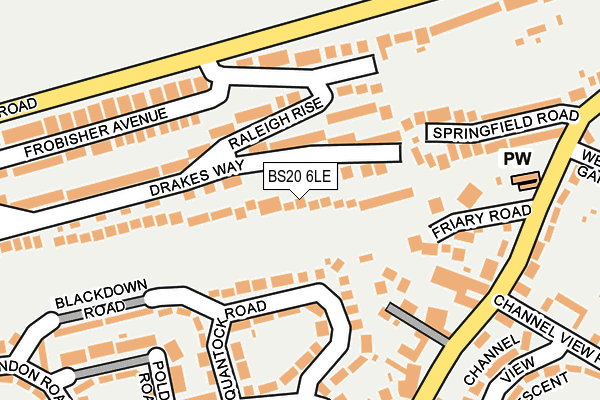 BS20 6LE map - OS OpenMap – Local (Ordnance Survey)