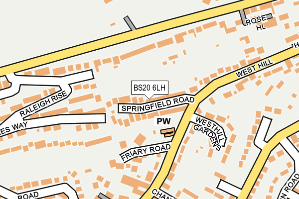 BS20 6LH map - OS OpenMap – Local (Ordnance Survey)