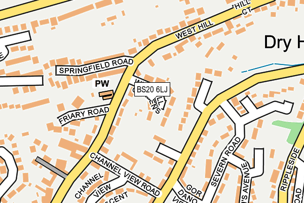 BS20 6LJ map - OS OpenMap – Local (Ordnance Survey)