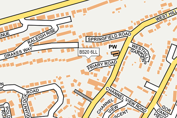 BS20 6LL map - OS OpenMap – Local (Ordnance Survey)