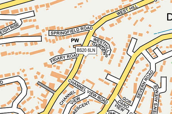 BS20 6LN map - OS OpenMap – Local (Ordnance Survey)