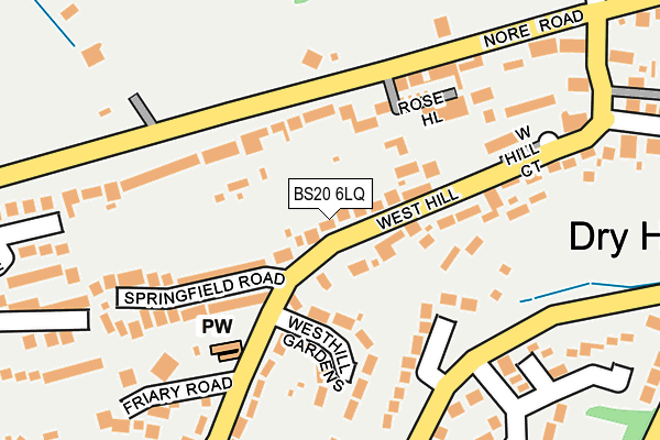 BS20 6LQ map - OS OpenMap – Local (Ordnance Survey)