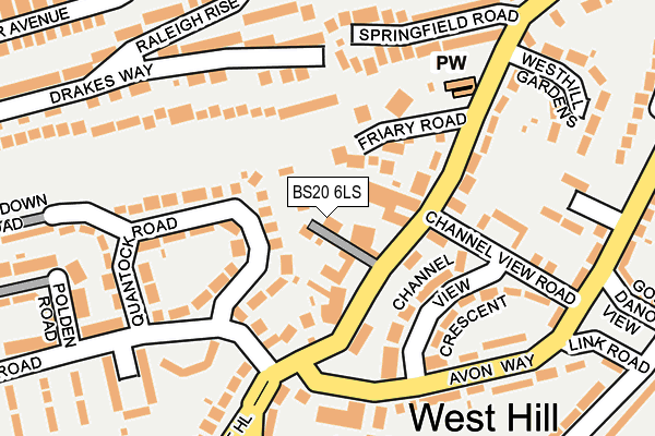 BS20 6LS map - OS OpenMap – Local (Ordnance Survey)