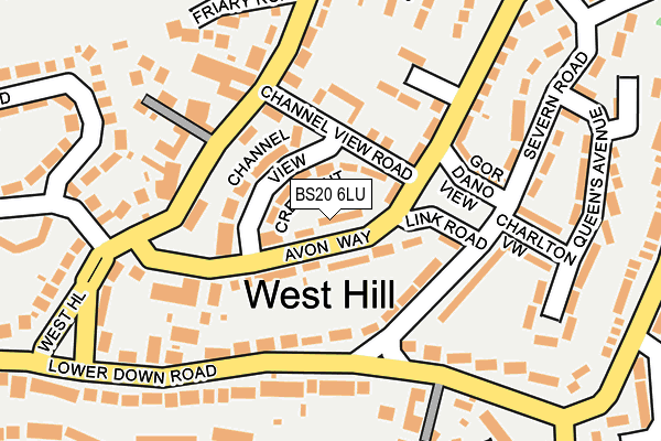 BS20 6LU map - OS OpenMap – Local (Ordnance Survey)