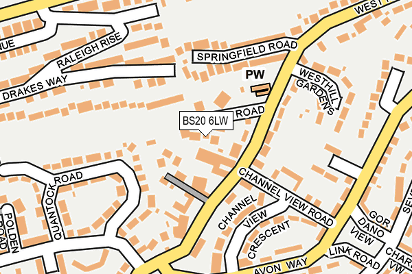 BS20 6LW map - OS OpenMap – Local (Ordnance Survey)