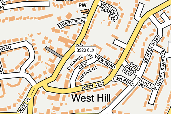 BS20 6LX map - OS OpenMap – Local (Ordnance Survey)