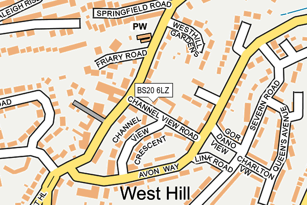 BS20 6LZ map - OS OpenMap – Local (Ordnance Survey)