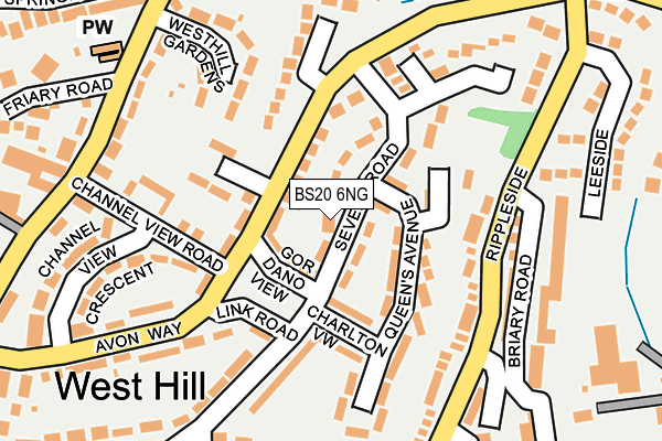 BS20 6NG map - OS OpenMap – Local (Ordnance Survey)