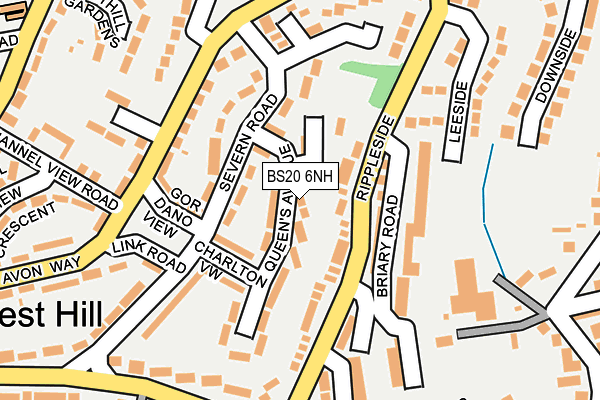 BS20 6NH map - OS OpenMap – Local (Ordnance Survey)